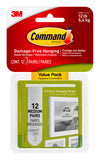 Medium Picture Hanging Strips, White, 12 Pairs Per Pack