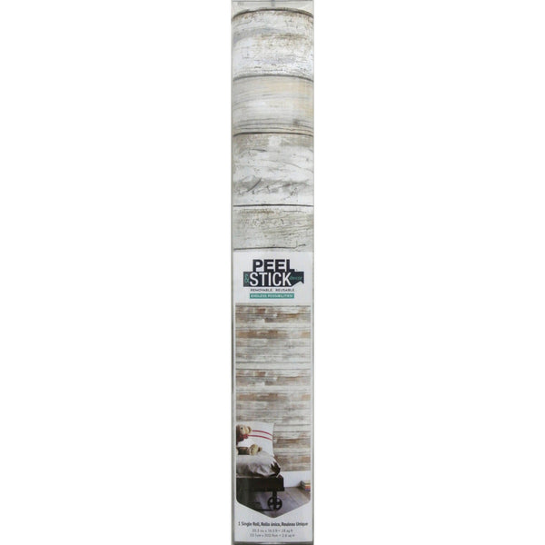 Distressed Wood Peel and Stick Wall Decor Wallpaper