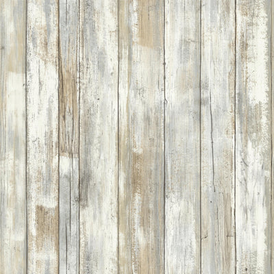 Distressed Wood Peel and Stick Wall Decor Wallpaper
