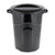 32 Gallon Injection Molded Trash Can - Black