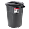 32 Gallon Injection Molded Trash Can - Black