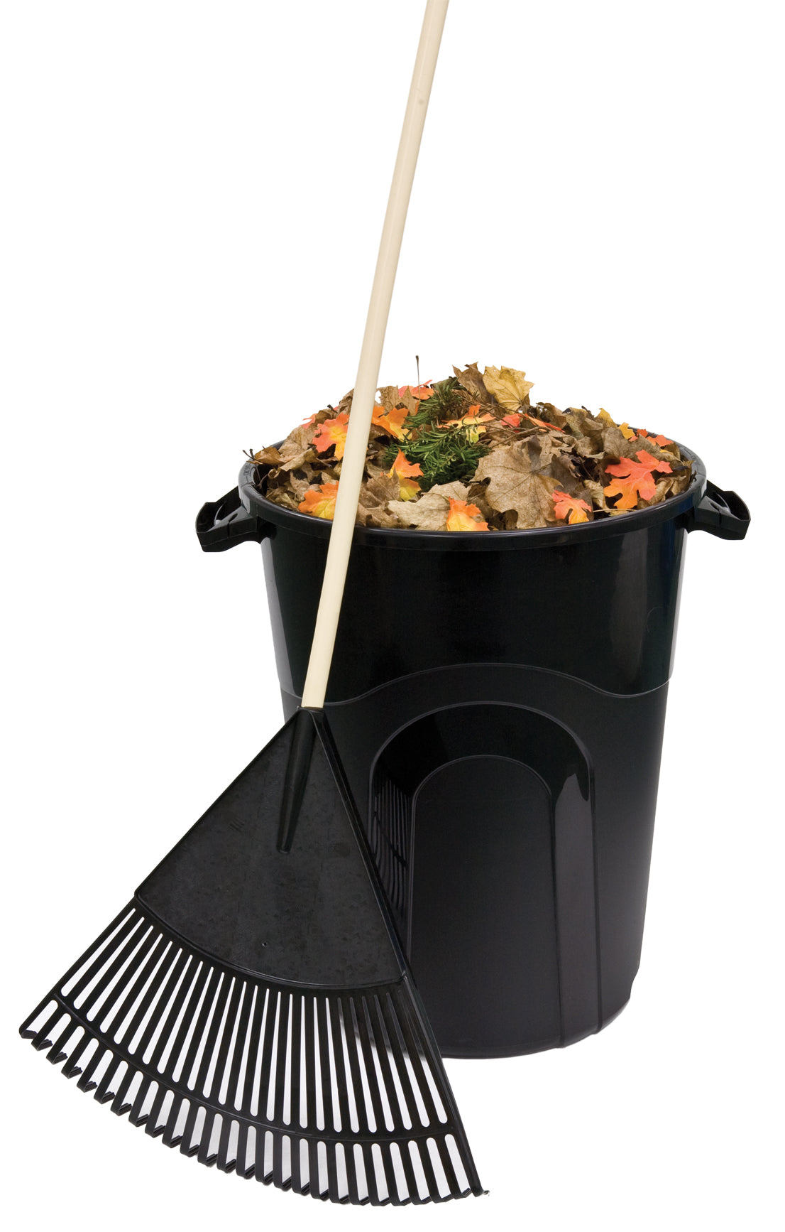 32 Gallon Injection Molded Trash Can - Black